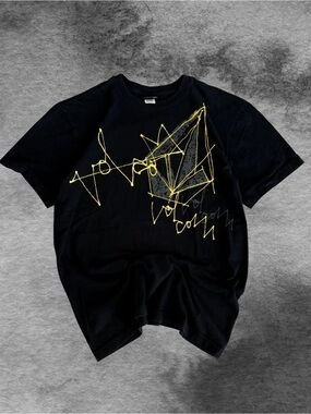 Vintage Volcom Black Crewneck Tee with Big Logo